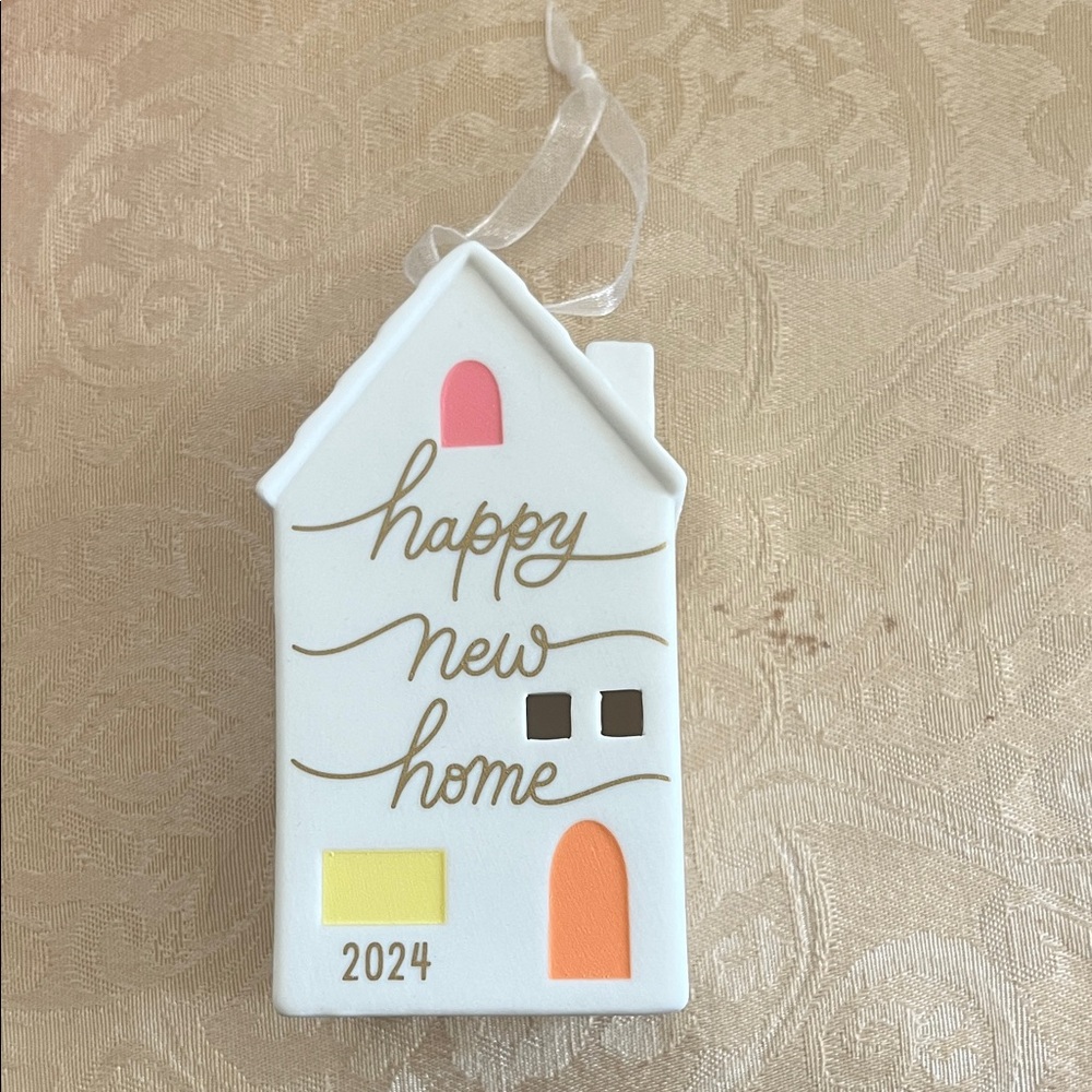 Hallmark White and Gold 'Happy New Home' Ornament